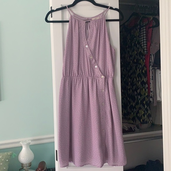 Lilac Polkadot Dress Small - Picture 1 of 3